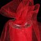 The Ribbon People Ruby Red Glitter Contemporary Tulle Craft Ribbon 6" x 110 Yards